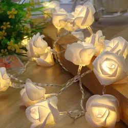 Водостойкий Солнечный Свет струнные солнечные лампы 5 м 40LED романтическая Фея Роза открытый красочный Рождественский праздник свадебное