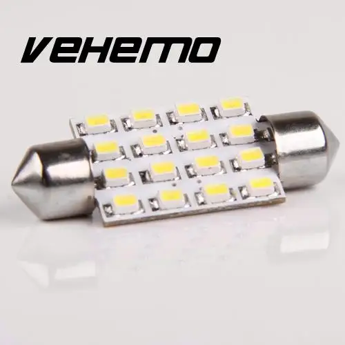 Vehemo новинка 2 шт. 39 мм 16 светодиодов s SMD 3528 супер белый цвет 12 В искусственная