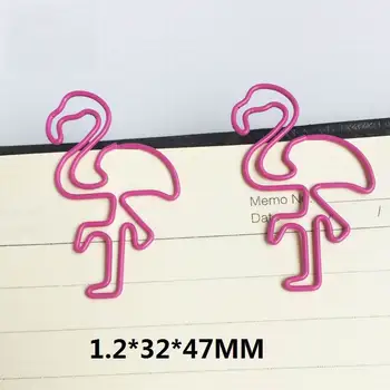

1000PCS Cute Rose Color Clip Office Accessories Paper Clips Flamingo Paper Clip Paperclips Paper Bookmark Shool