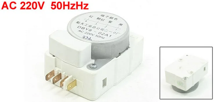 

Marked 4 Pins DBY8-02A1 Refrigerator Defrost Timer Control AC 220V 50Hz 2pcs