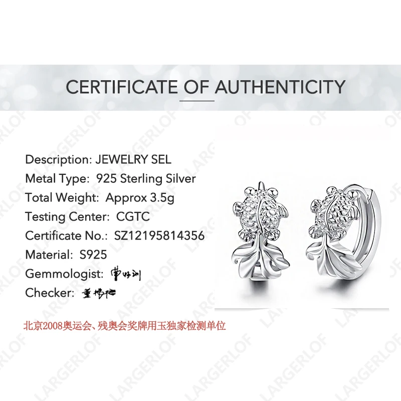 Женские серьги гвоздики LARGERLOF из настоящего серебра 925 пробы ED50011|earrings fashion|earrings