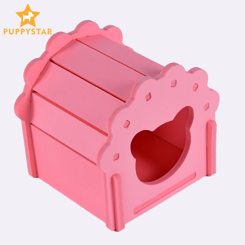 

Solid Wood Hamster House Cute Pink Rat Houses Hamster Cage House For Small Guinea Pig Cavies Ferret Squirrel Pet Products ZG0001