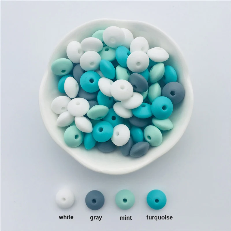 

Baby Lentil 12mm Silicone Chewable Beads Teething Toys Bpa Free Diy Teether Teething Necklace Jewelry Pacifier Chain Baby Care
