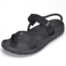 /Новинка; сезон лето; пляжная мужская обувь, сандали в римском стиле обувь с дышащим верхом с перемычкой для большого пальца, прохладная двойного назначения сандалии мужской