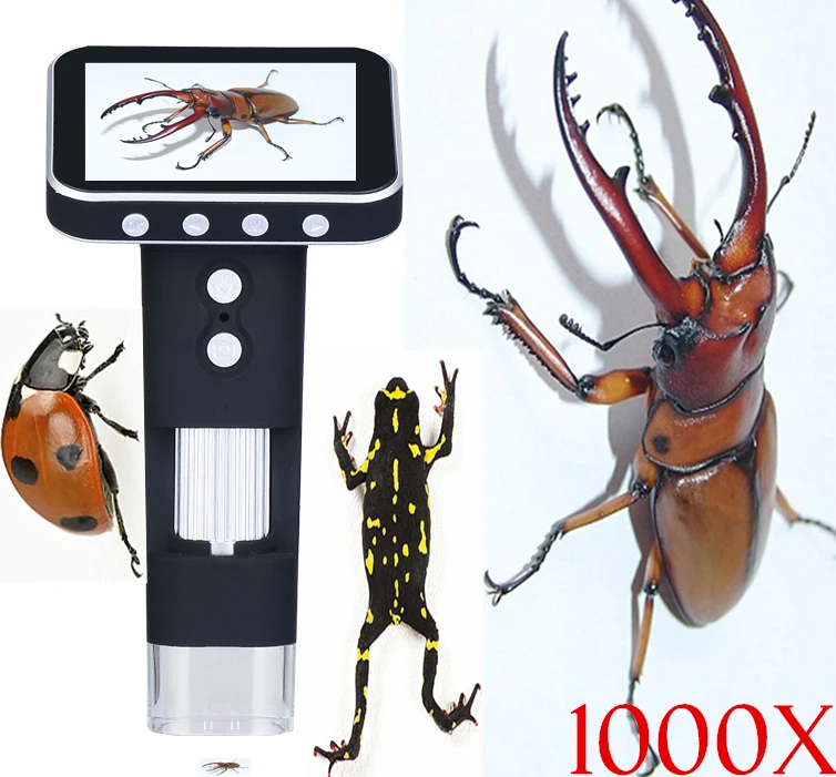 

Real Digital Microscope 1000X with Display Skin Check USB Microscope Magnifier Camera Digital HD Manual Focus Microscope