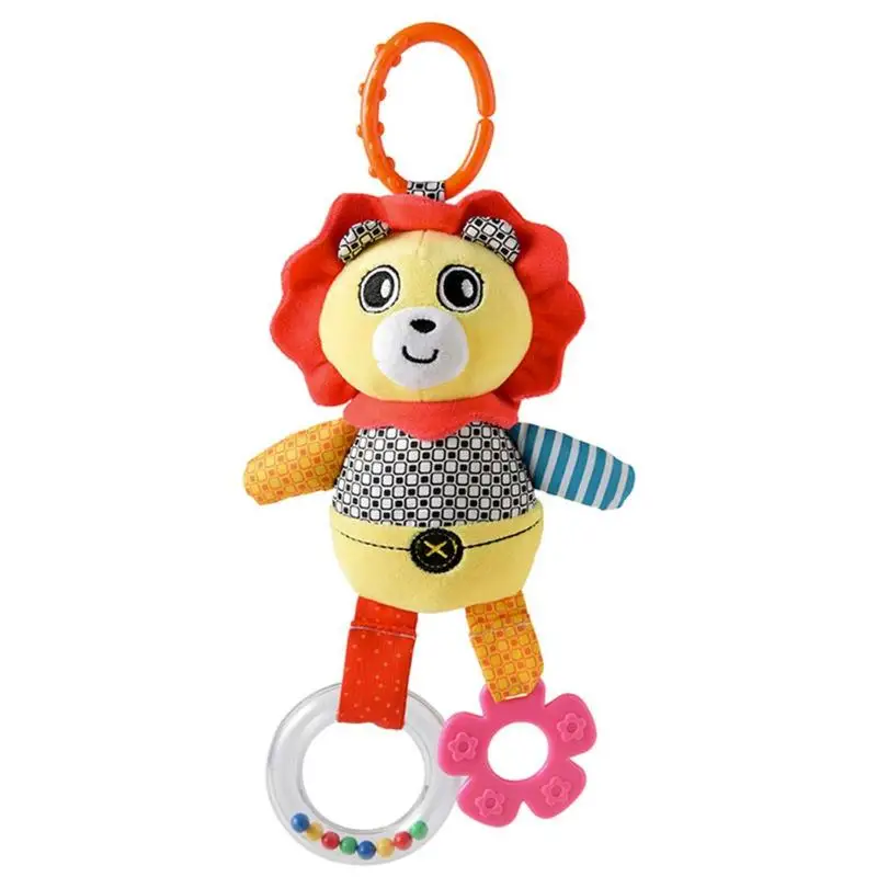 Подвесная плюшевая детская игрушка-погремушка, мультяшный прекрасный Колокольчик для животных, детская коляска для новорожденных, детская игрушка, висячий колокольчик, игрушки Gutta percha, подарки, 5 стилей - Цвет: Lion
