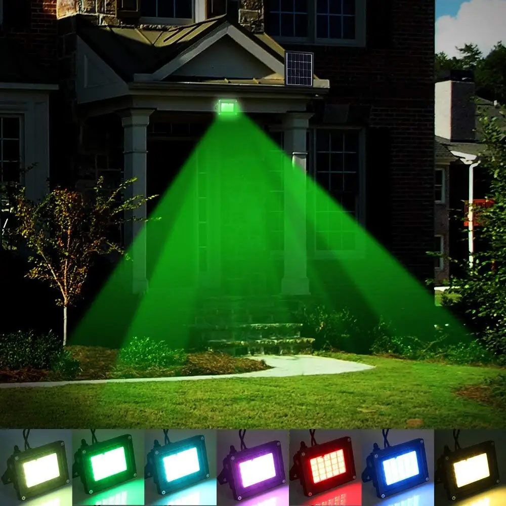 [DBF] Светодиодный прожектор на солнечных батареях 20 светодиодный s RGB Цвет