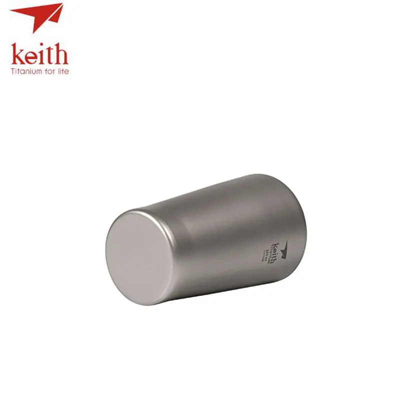 Keith doble pared de titanio cerveza Tazas aislamiento Vasos y copas al aire libre camping Tazas ultraligero taza del viaje 320 ml 98g ti9221