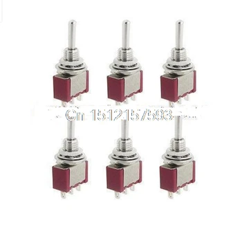

6 Pcs AC 250V 2A 120V 5A on-off-on SPDT 3 Pins Miniature Momentary Toggle Switch