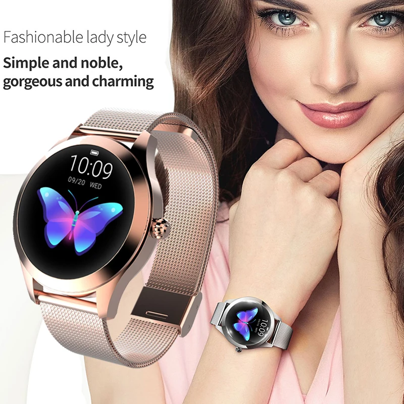 

KW10 Smartwatch Women Smart Watch IP68 Waterproof Heart Rate Watch Fitness Bracelet Female sport watch Bluetooth For Android IOS