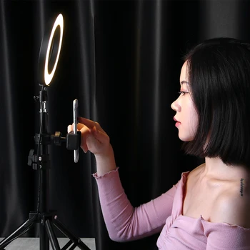 

Dimmable LED Studio Camera Ring Light Studio Makeup Ring Light Videography Light 30-50cm Tripods Selfie Stick Ring Fill Light
