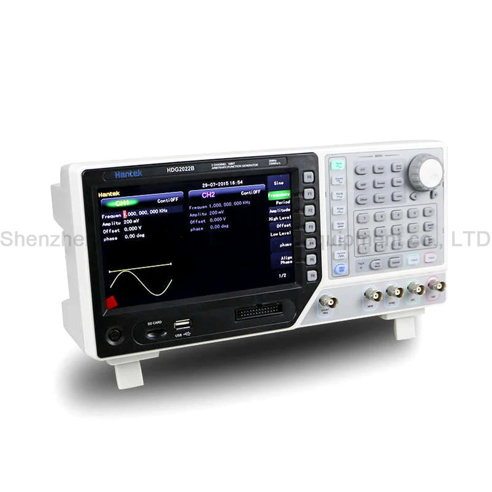Hantek HDG2022B генератор сигналов произвольной функции 2 канала 20 МГц USB lcd 7 дюймов 80 м Частота 64 м глубина памяти 250MSa/s