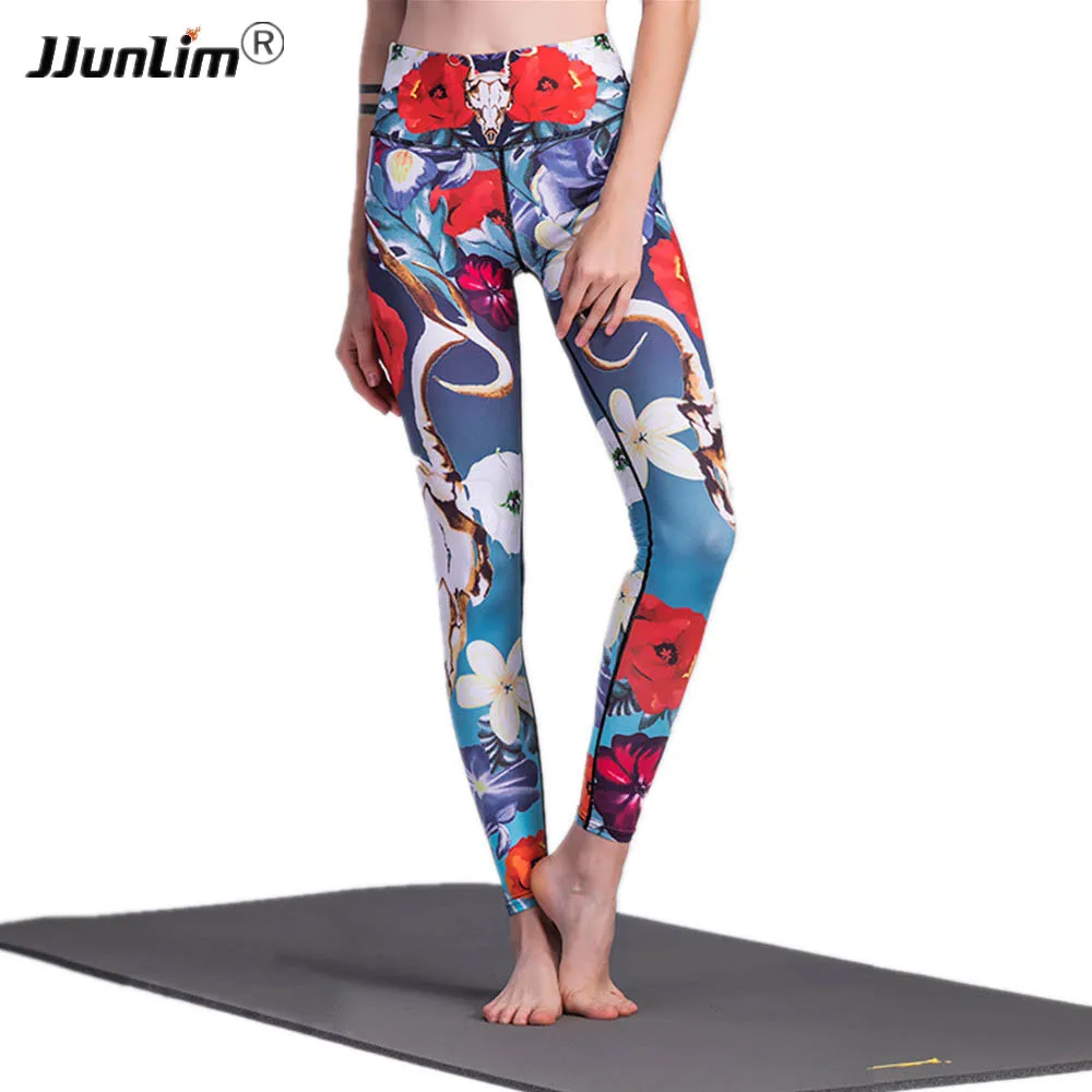 Women Fitness Yoga Sports Leggings High Waist Sports Tight Printed Yoga