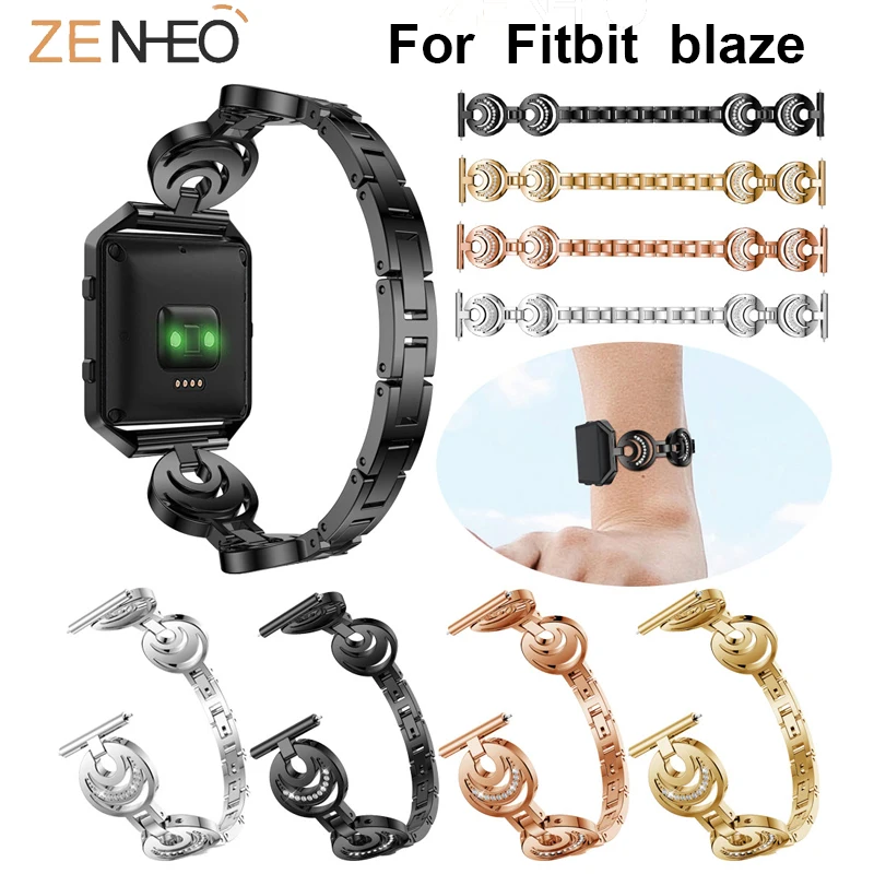 Металлический ремешок Bling Стразы для часов Fitbit Blaze роскошный модный браслет 22 мм |