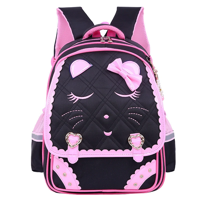 Efree Cute Cat Face Bow Diamond Bling Waterproof Pink School Backpack Girls Book Bag Efree Cute Cat Face Bow Diamond Bling Waterproof Pink School Backpack Girls Book Bag