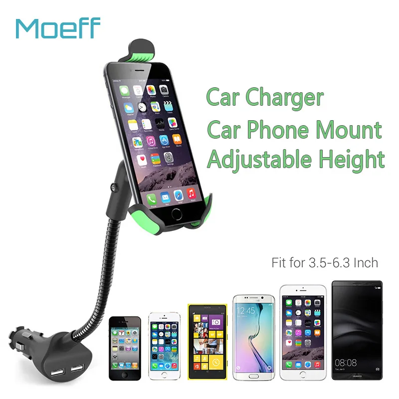 imágenes para Universal del Teléfono Móvil Del Coche Cargador Del Montaje Del Coche Del Soporte Del Sostenedor Del Soporte Movil 2.1a 2 puertos usb para iphone 5 6 plus 7 samsung 3.5-6.3in imágenes para Universal del Teléfono Móvil Del Coche Cargador Del Montaje Del Coche Del Soporte Del Sostenedor Del Soporte Movil 2.1a 2 puertos usb para iphone 5 6 plus 7 samsung 3.5-6.3in