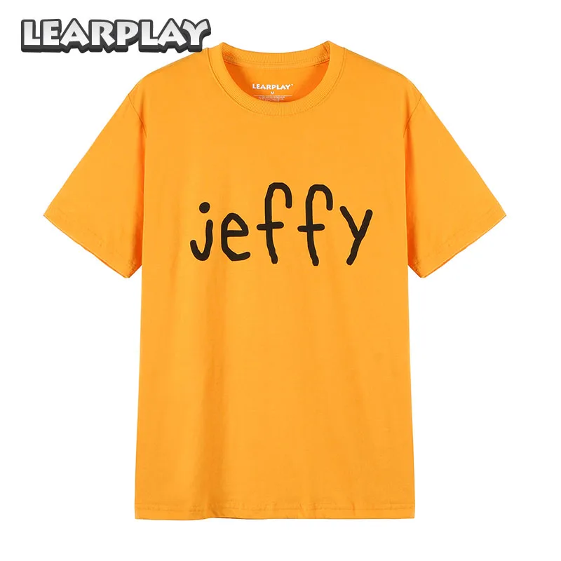 

Hot 2018 Creative SML Jeffy The rapper Letter Yellow Tee Shirt Men's O-Neck Short Sleeve Funny T-shirt Tops