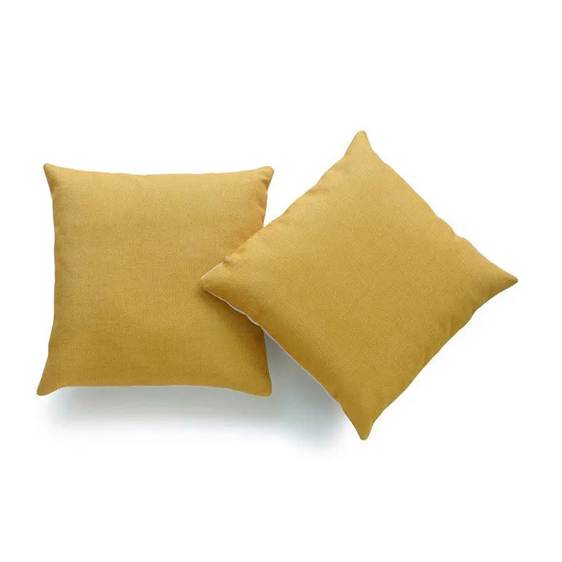 Чехлы для подушек с геометрических узором в скандинавском стиле из хлопка и льна, горчично-желтого цвета, наволочки для подушек, квадратный чехол для подушек, украшение для домашнего дивана