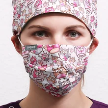 9 цветов хирургические маски медицинские рабочие маски медсестры доктор Больничная маска качество для женщин 95% полиэстер 5% спандекс матерчатая маска