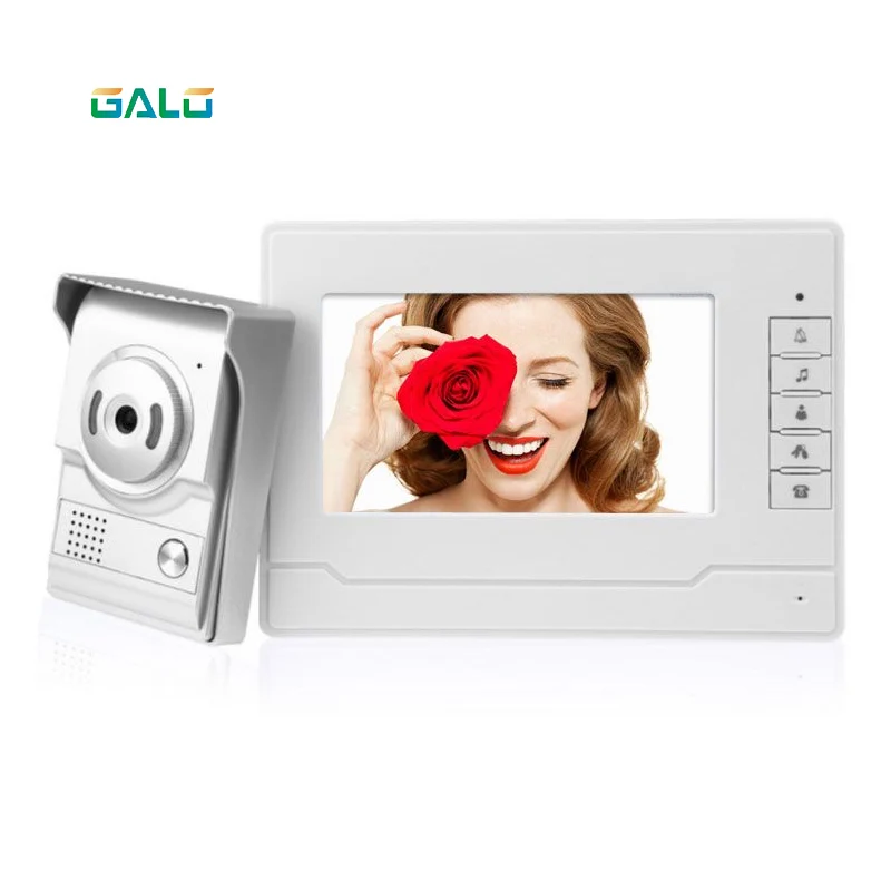 

New 7 inch Video Doorbell Monitor Intercom With 1200TVL Outdoor Camera IP65 Door Phone Intercom System