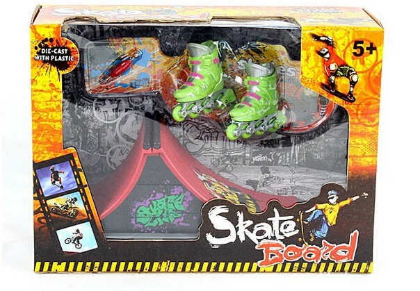 Fingerboard finger skateboard skate skating shoes pulley originality novel intellectual toy Tech Skateboard Stunt Ramp Deck
