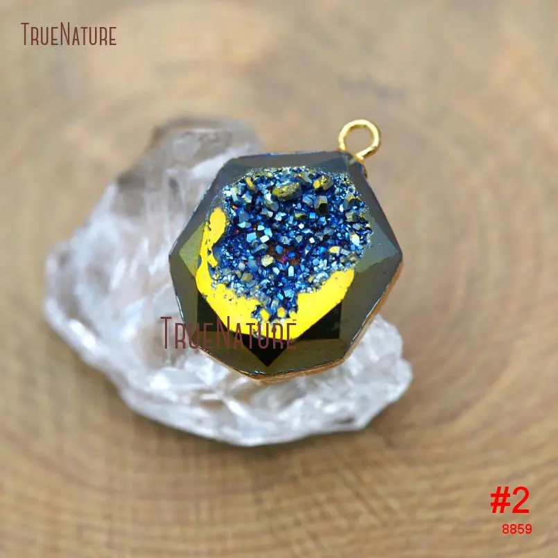 20171213-PM8861- Hexagon Charm Agate Druzy Geode Charm_2