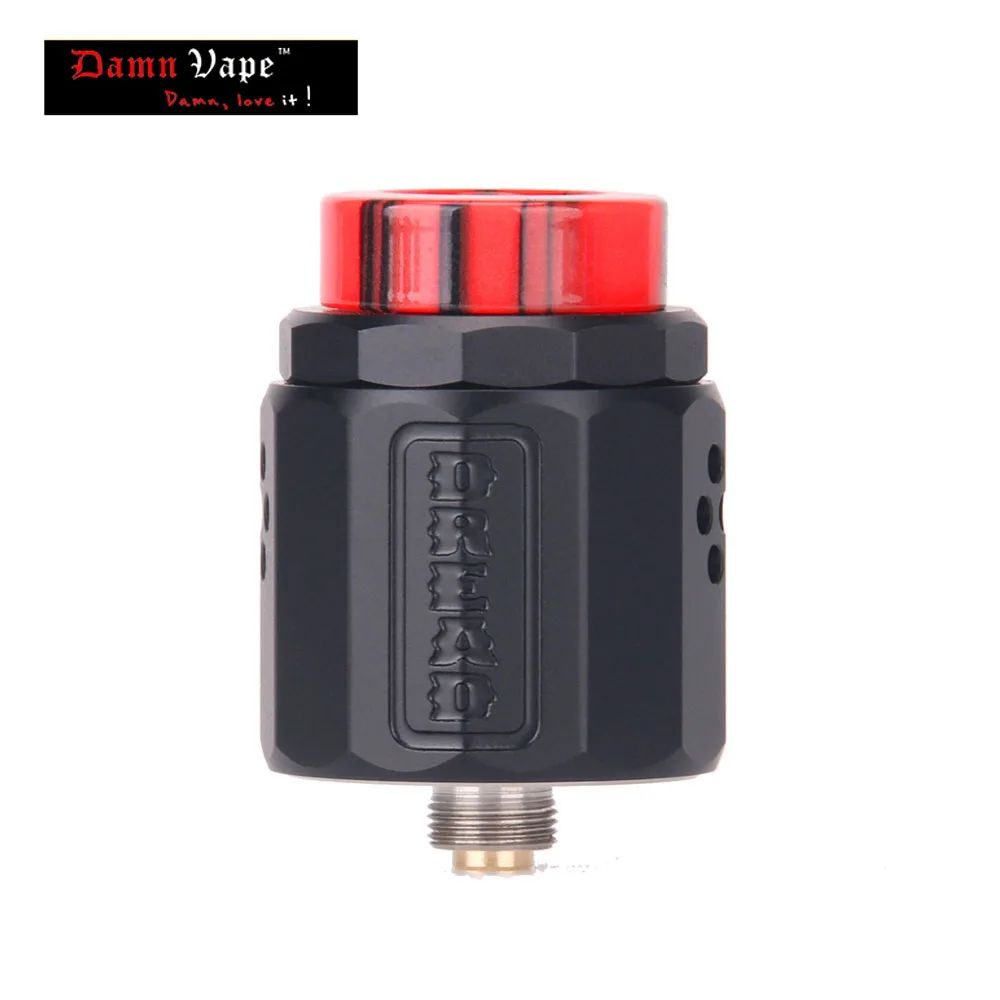 

Electronic Cigarette Atomizer Original DAMNVAPE Dread BF RDA 24mm Dripping Vape Tank Honeycomb-Style Airflow with 810 Drip Tip