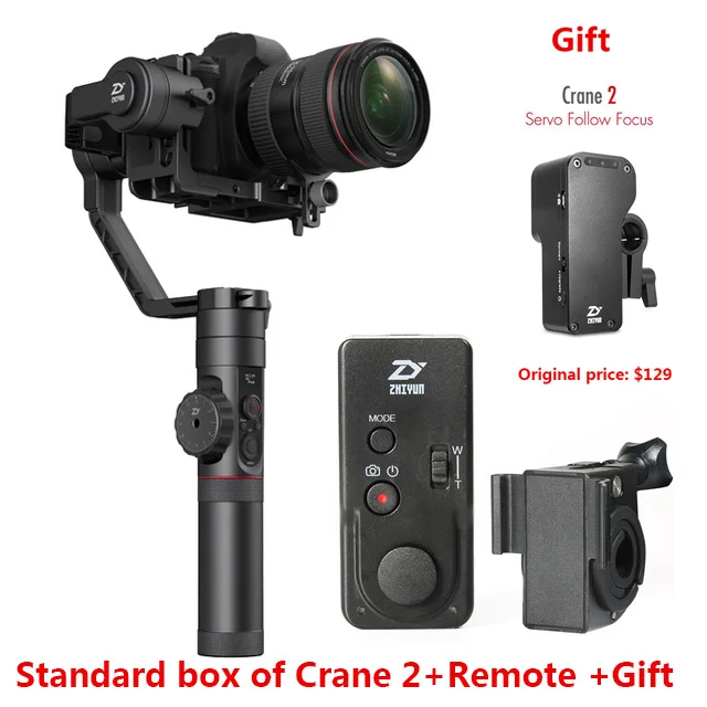 Zhiyun Crane 2 3-Axis Handheld Gimbal Gift Servo Follow Focus Stabilizer for Nikon D850 Canon 5D Mark Sony Panasonic DSLR Camera Zhiyun Crane 2 3-Axis Handheld Gimbal Gift Servo Follow Focus Stabilizer for Nikon D850 Canon 5D Mark Sony Panasonic DSLR Camera