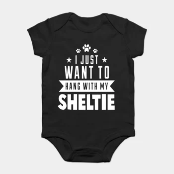 

Baby Onesie Baby Bodysuits kid t shirt Funny novelty Sheltie Dog for Girls Boys cool