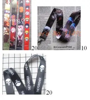 

50 pcs Wholesale cartoon Anime Neck Strap Card Bus ID Holders Identity Badge Lanyard T-126