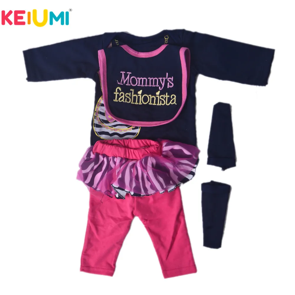 Одежда для куклы реборн KEIUMI 22 23 дюйма модная одежда младенца черный комбинезон с