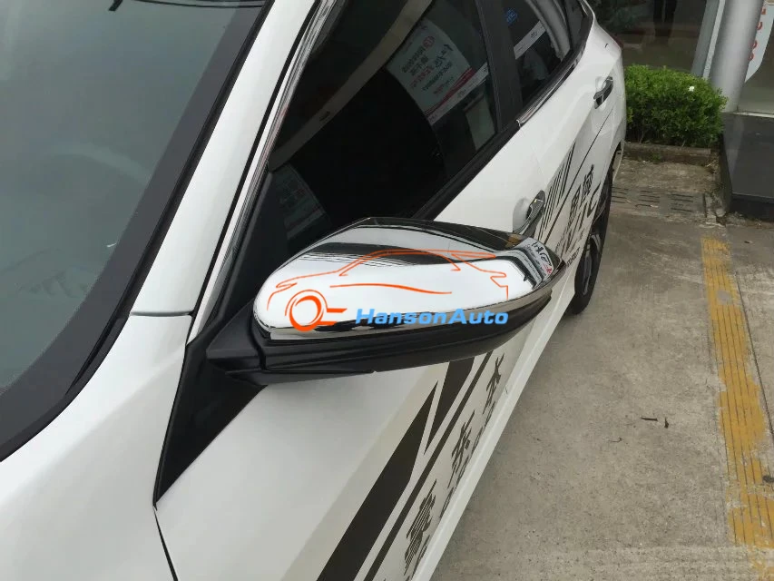 Abs Chrome Зеркало заднего вида охватывает углеродного волокна Зеркало Обложка отделкой автомобиля для укладки для Honda Civic 2016 аксессуары