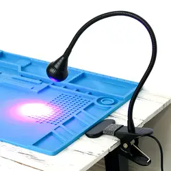 USB ультрафиолет отверждения лампы черные светодиодные лампочки Гусенек свет с зажимом УФ светильник черный свет лампы для обнаружения