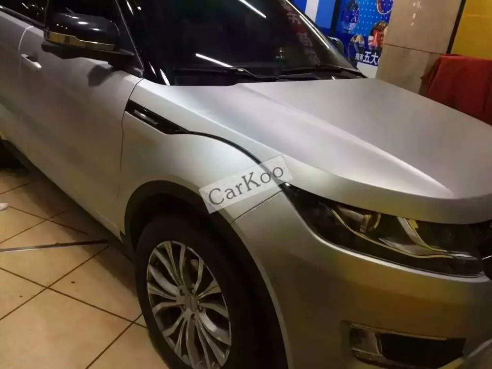Silve матовый хром виниловый лист клейкая Автомобильная клейкая пленка с воздушными каналами хромированный матовый украшение для автомобиля Чехлы