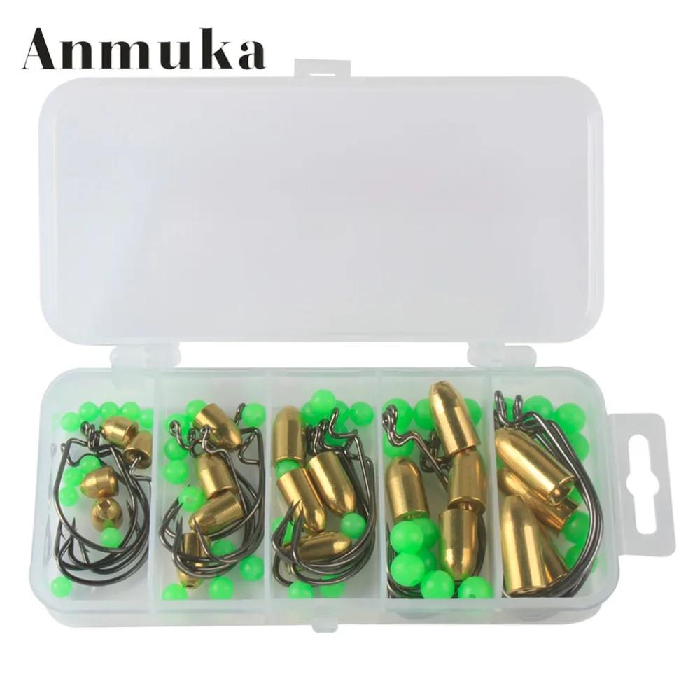 Anmuka 95PCS Almighty Rock Fishing Lures Accessories Crank Hook Bullet