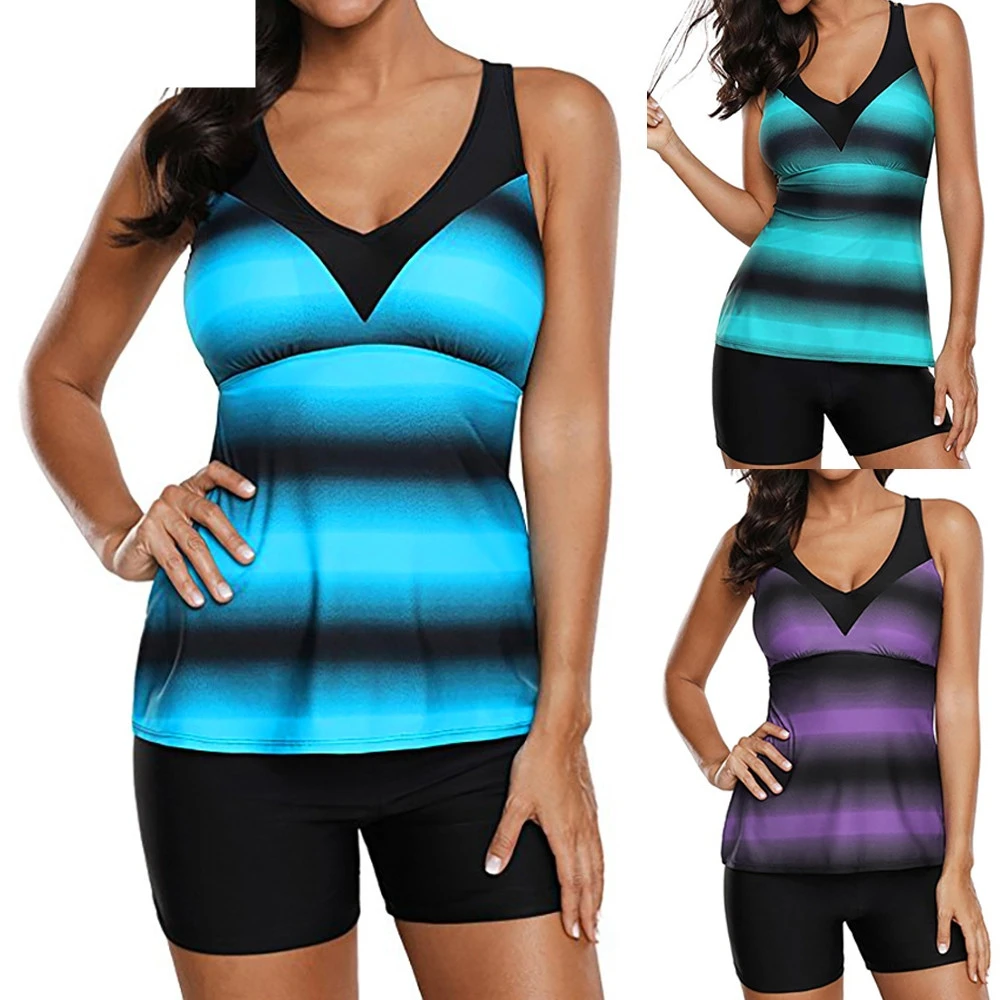 Buy JAYCOSIN Womens Pants Plus Size Gradient Tankini