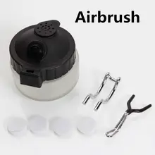 Один многоцелевой Аэрограф очиститель Чистящая краска пластиковый горшок банка бутылка держатель Мини-распылитель