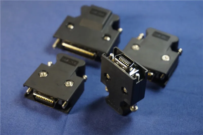 conector scsi mdr pinos conector macho plugue servo drive ranhura para cabo de fio motor de solda