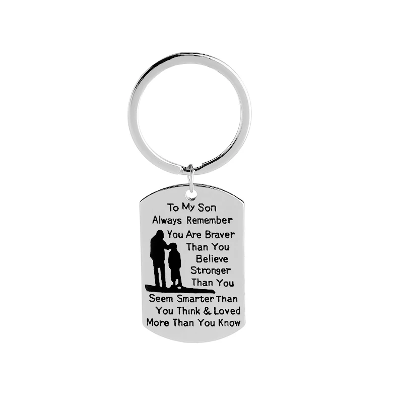 Key Chains To My Son Always Remember You Are Braver Stronger Smarter