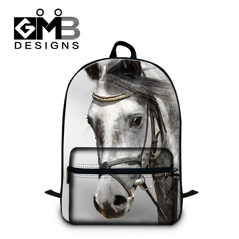Dispalang Brand Animal Mens Shoulder font b Laptop b font font b Backpack b font Horse