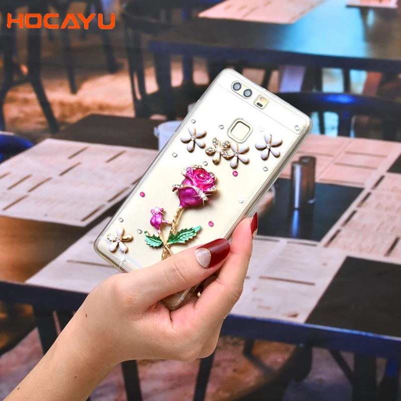 HOCAYU 3d шику случаи телефона для huawei Honor Nova 2 P10 Lite Роскошные розы Для женщин задней