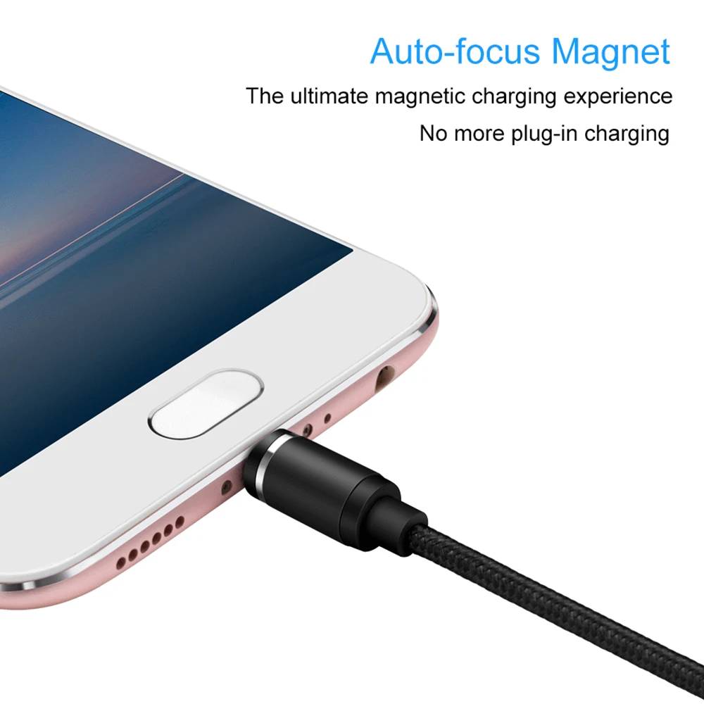 Магнитный зарядный Быстрый кабель для освещения IPhone 7 8 6 X USB автомобильный Micro Type C