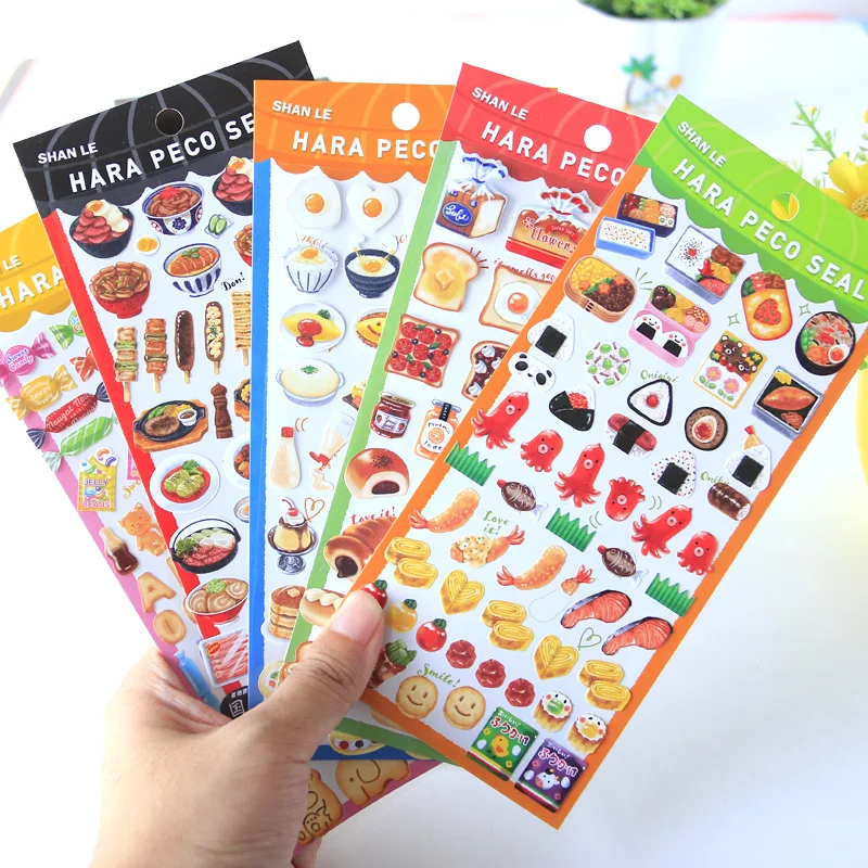 

DIY Colorful kawaii Candy Sushi Ice Cream Stickers Diary Planner Journal Note Diary Paper Scrapbooking Albums PhotoTag