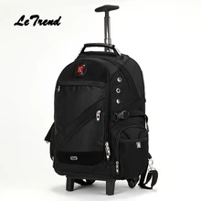 Letrend тележка плеча рюкзак rolling Камера МНЛЗ Чемодан Колеса большие Ёмкость студент Дорожная сумка женщин носить на магистральных