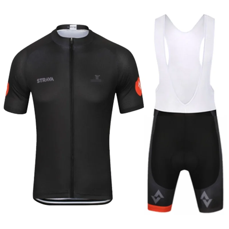 2018 فريق STRAVA الدراجات الملابس دراجة جيرسي روبا Ciclismo رجل دراجة قمصان صيفية برو الدراجات الفانيلة 9D سادة سراويل البيك القصيرة