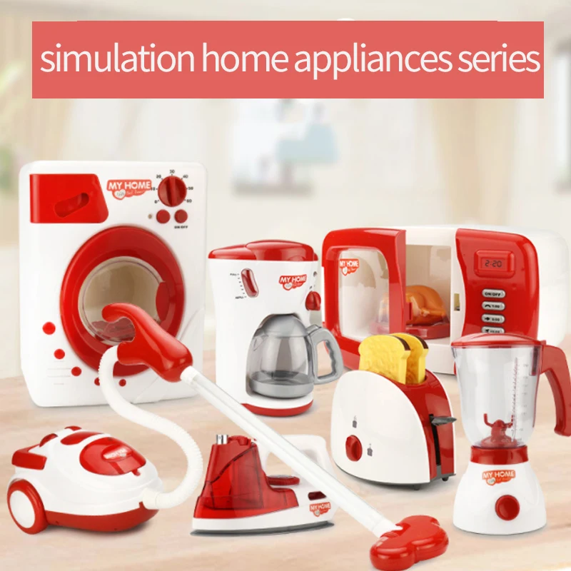 

New 1 Pcs Pretend Play Toy Housekeeping Toy Vacuum Cleaner Toy Cleaning Juicer Washing Sewing Machine Mini Clean Up Toy D23