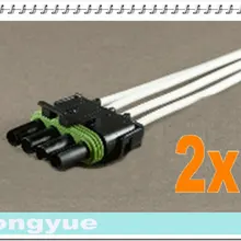 Longyue 2 шт 4-Way плоский женский комнектор свинья хвост Погодный пакет провода ремни 25 см провода