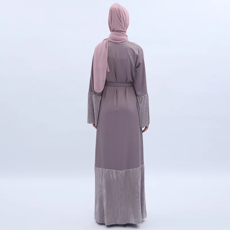 Элегантное мусульманское abaya полное платье Летний кардиган-кимоно свободные длинные халаты Jubah Ближний Восток Eid Рамадан исламский