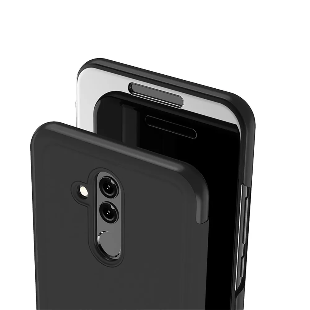 Роскошный умный флип чехол с зеркалом из искусственной кожи подставка для Huawei Mate