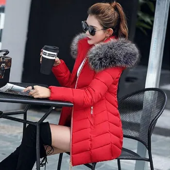 

Women Winter Padded Long Jackets Hooded Plus Size 6XL 2018 Female Clothes Winter Parkas Women Coats Thick Warm Jackets CH786